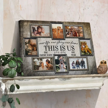 Personalized Canvas Prints, Custom Photo, Name, Family Pictures Wall Idea, Family Gift Canvas Dem Canvas