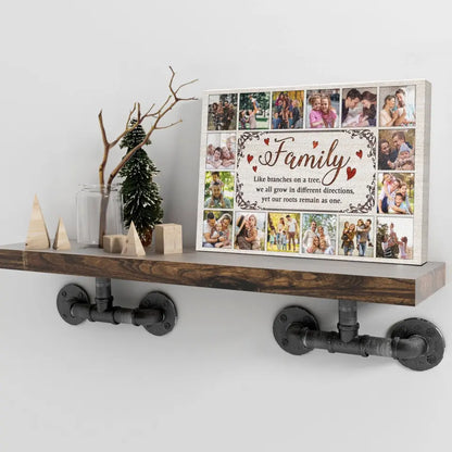 Personalized Canvas Prints, Custom Photo, Gifts for Parents, For Grandparents, Family Tree Photo Collage, Family Like Branches On A Tree Dem Canvas