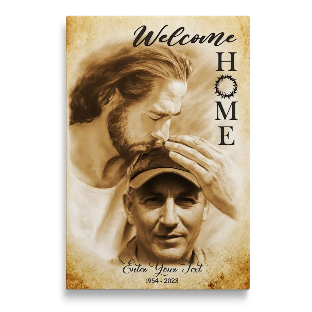 Custom Canvas Prints, God Sympathy Gifts, Jesus Memorial Gift, Remembrance Gifts, Bereavement Gift, Welcome Home Jesus Dem Canvas