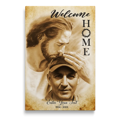 Custom Canvas Prints, God Sympathy Gifts, Jesus Memorial Gift, Remembrance Gifts, Bereavement Gift, Welcome Home Jesus Dem Canvas