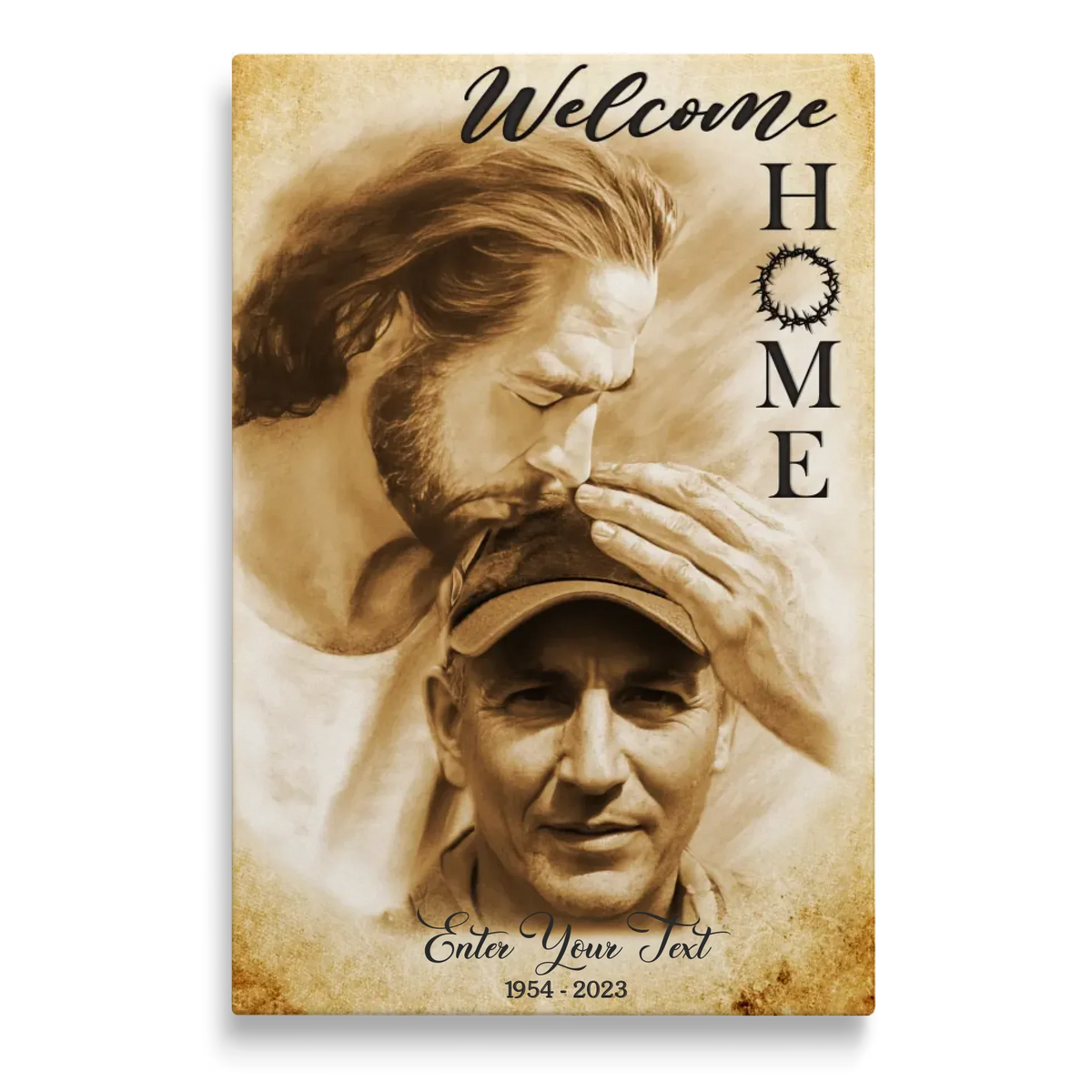 Custom Canvas Prints, God Sympathy Gifts, Jesus Memorial Gift, Remembrance Gifts, Bereavement Gift, Welcome Home Jesus Dem Canvas