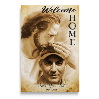Custom Canvas Prints, God Sympathy Gifts, Jesus Memorial Gift, Remembrance Gifts, Bereavement Gift, Welcome Home Jesus Dem Canvas
