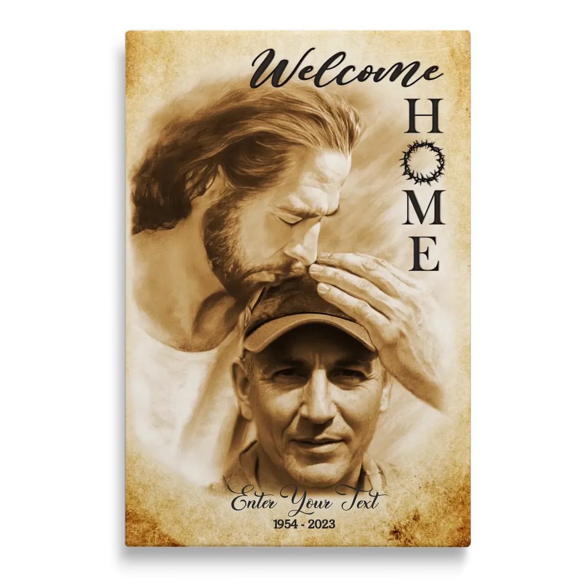 Custom Canvas Prints, God Sympathy Gifts, Jesus Memorial Gift, Remembrance Gifts, Bereavement Gift, Welcome Home Jesus Dem Canvas
