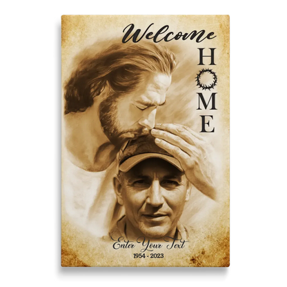Custom Canvas Prints, God Sympathy Gifts, Jesus Memorial Gift, Remembrance Gifts, Bereavement Gift, Welcome Home Jesus Dem Canvas