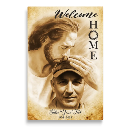 Custom Canvas Prints, God Sympathy Gifts, Jesus Memorial Gift, Remembrance Gifts, Bereavement Gift, Welcome Home Jesus Dem Canvas