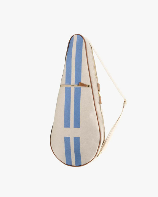 My Style Bags Personalised Glamour Tennis Bag - 12nt Stripes Light Blue Brand Tennis Bag