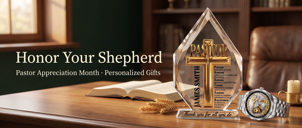 Honor Your Shepherd — Pastor Appreciation Month personalized gifts