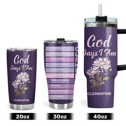 What God Says About You | Personalized Stainless Steel Tumbler JSSSTPN2867D